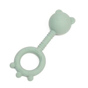 Oem Anneau de dentition écologique en silicone avec ourson Hochets en silicone pour bébé Jouets de 6 à 12 mois Hochets pour bébé Jouet souple unisexe - Product Image 2