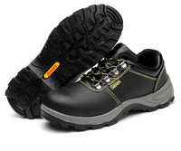 Chaussures de sécurité pour hommes en cuir véritable avec embout en acier anti-crevaison pour le travail et la construction pour l'hiver
