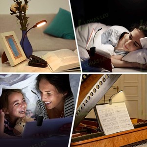 Lohas 2025 Phong Cách Mới 14 Đèn <span class=keywords><strong>LED</strong></span> Clip Trên Mini Đọc Sách Ánh Sáng 20 Chế độ Ánh Sáng USB Có Thể Sạc Lại Cuốn Sách Ánh Sáng Cho Đọc Sách Trên Giường - Product Image 4