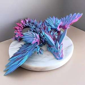 Alas de Dragón Volador Impresas en 3D de 45 cm, XL, Articuladas, de Cristal, Juguete Antiestrés, Decoración para el Hogar, Regalo de Cumpleaños, Mascota de Escritorio, Color Caramelo, Plástico - Product Image 4