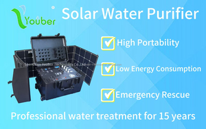 Système de purification d'eau portable à énergie solaire, type valise, double filtration UF 180L/H et RO 60L/H, équipement de dessalement d'urgence pour <span class=keywords><strong>le</strong></span> camping - Product Image 4