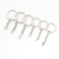 Kit de porte-clés en métal YS 25/30 mm avec anneau de clé, mousqueton et connecteurs à vis pour accessoires de bijoux DIY et outils de moulage