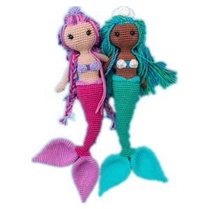 Vendita calda di alta qualità all'uncinetto ragazze regalo farcito sirena principessa giocattolo Amigurumi bambola con colore personalizzato - Product Image 6