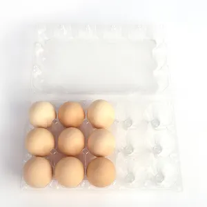 clear plastic clamshell box for eggs Custom wholesale egg cartons transparent food grade container