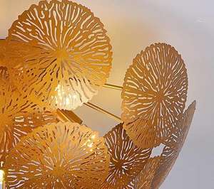 Modern Gold LED Ceiling Lamps New Style Copper Atmosphere <b>Chandelier</b> <b>for</b> Home Office Corridor <b>Bedroom</b> Decorative with Metal Base - Product Image 6