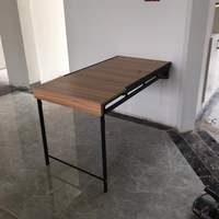 Rollbarer Esstisch aus Holz mit Beweglichem Tisch Küchen-Heimeinrichtung Wandklappbarer Aufbewahrungstisch Platzsparender Wandtisch