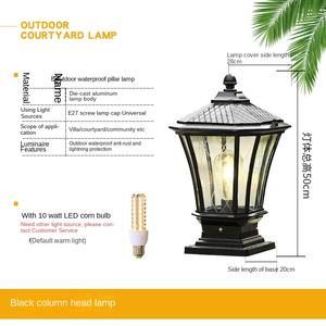 เสาไฟแอลอีดีอลูมิเนียมอัลลอยพลังงานแสงอาทิตย์สำหรับสวนกลางแจ้งใช้ IP65กันน้ำรับประกัน5ปี - Product Image 6