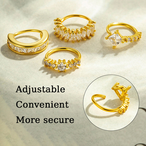 Gioielli Personalizzati all'Ingrosso Hengsen in <span class=keywords><strong>Argento</strong></span> Sterling 925 Placcato Oro, Piercing da <span class=keywords><strong>Naso</strong></span> Sexy Stile Americano per Donna - Product Image 3