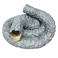 Conduite d'air flexible de haute qualité en tissu de fibre de verre ignifuge, résistante à la température jusqu'à 800 degrés, à clipser pour systèmes CVC