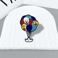 Usine haute qualité en gros épinglettes ballons enfants personnalisé sac en métal décoration broche clown dur émail broche ballon