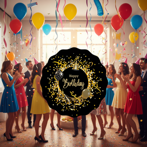 Party Love Piata Joyeux Anniversaire 43x43cm 12 Pièces Sac - Product Image 3