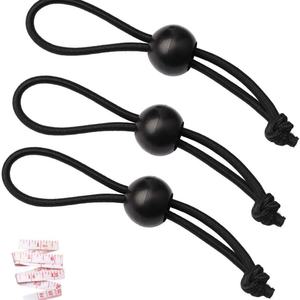 Cuerdas Elásticas Negras de Alta Calidad de 12 Pulgadas, 50 Unidades, Cuerdas Elásticas Resistentes con Bolas para Lona, para Atar Paquetes - Product Image 1