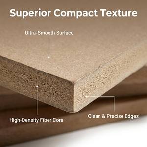 Panneau décoratif en HDF/MDF 1220x2440mm 18mm 12mm 9mm 3mm E1 E0 résistant à l'humidité, surface lisse, pour meubles et armoires - Product Image 2