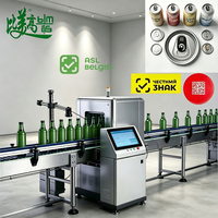 Ligne de traçabilité des palettes de canettes de bière avec lecture de codes Data Matrix, collecte de données et inspection conformes au code GS1 DataMatrix