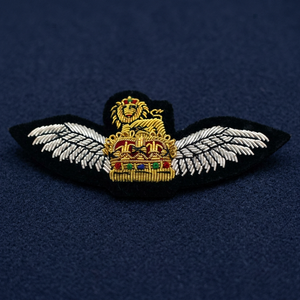 ROYAL BADGE Hand Embroidered 3D Design Custom Logo <b>Sew</b>-On Fabric Metal Felt <b>Pin</b> Badge for Bags Customized Size - Product Image 2