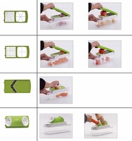 ORB Kitchen 12-in-1 Handmatige Groentehakker Fruit Snijder Uiensnijder Groentesnijder Snijder Roestvrijstalen Messen 2L Capaciteit