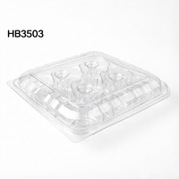 Vente en gros usine – Boîte blister transparente en PET à 9 cavités, emballage jetable pour pâtisseries, conteneur pour tartes aux œufs