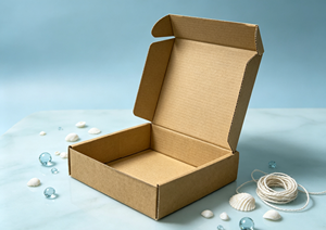 Natural Eco-Friendly <b>Recyclable</b> Kraft Corrugated Mailer <b>Box</b> E-Flute Structure Foldable Integrated Assembly Glue Plain Paper - Product Image 4