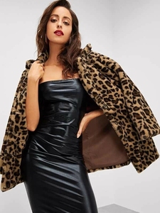 KY <strong>Plus</strong> <strong>Size</strong> 100%polyester Winter Notch Collar Leopard Print Jacket <strong>Teddy</strong> <strong>Coat</strong> Fur <strong>Coats</strong> for Women - Product Image 4