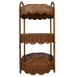 Étagère de rangement en rotin pour chambres, salons et autres pièces ; paniers de rangement pour articles divers ; chambre - Product Image 4