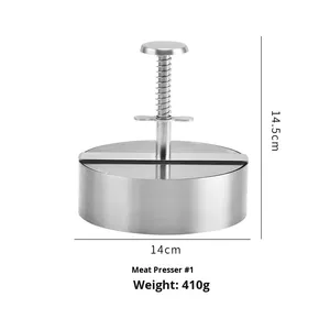 <span class=keywords><strong>Presse</strong></span> à <span class=keywords><strong>hamburger</strong></span> manuelle, moule à galettes en acier inoxydable 304 avec emballage de boulettes et fabricant de boules de riz pour le bricolage - Product Image 5