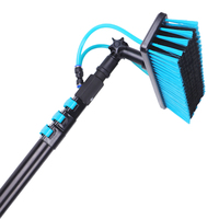 Brosse rotative isolée à long manche pour nettoyage de panneaux solaires et extérieur