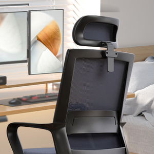 Chaises de bureau ergonomiques pivotantes en maille noire de luxe à prix abordable avec appui-tête – Approvisionnement direct usine - Product Image 3