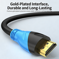 Câble HDMI 2.0 haute vitesse Ultra HD 4K 60Hz 18 Gbit/s 3D pour projecteur HDTV, caméra, moniteur domestique 1m 2m