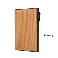 Dompet Kartu Kredit Kayu Custom Logo Tempat Kartu Koin Berbahan Kayu