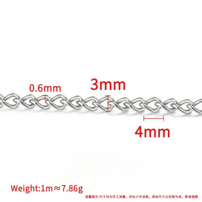 Cadena de cola de acero 0.6x3x4mm