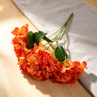Prix d'usine – Bouquet d'hortensias artificiels en soie à 5 tiges, style nordique, pour Thanksgiving et Noël, décoration intérieure