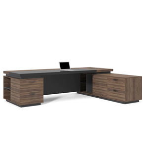 Cổ điển hiện đại điều hành tối giản kích thước <span class=keywords><strong>l</strong></span>ớn <span class=keywords><strong>l</strong></span>-hình dạng CEO bàn bền và sang trọng phòng ông chủ Văn phòng bảng nhà máy trực tiếp - Product Image 2