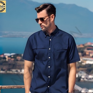 Camiseta de Pesca de Verano de Alta Calidad con Logotipo Personalizado, Camisa de Pescador con Botones de Secado Rápido para Hombre - Product Image 3
