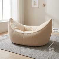 Fauteuil sensoriel Peapod moderne et confortable, canapé paresseux rembourré en tissu, lit pouf pour salle de jeux, bureau ou espace détente