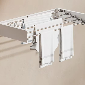 Baño montado en la pared extraíble ropa oculta tendedero de ropa interior plegable tendederos de ropa - Product Image 2