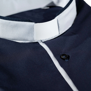 Fabricant OEM personnalisé 100% coton à manches longues col étiquette respirant Cool contraste couleur Clergé chemise pour ministres prêtres - Product Image 3