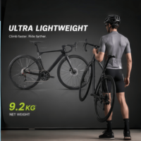 Vélo de route en fibre de carbone 700C, 24 vitesses, freins à disque hydrauliques, roues en alliage, pour adultes, course, cyclisme, triathlon, entraînement