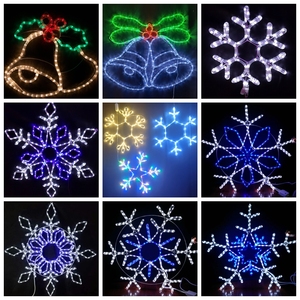 Cadre en acier à LED étanche pour l'extérieur, grande douche de pluie, étoile de noël, fête de noël, décoration de fête, figurines, lumières en corde - Product Image 4