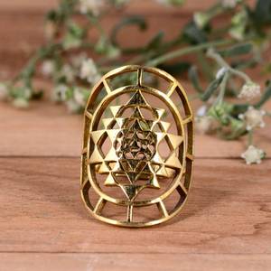 Anillo Midi de Plata Chapado en Oro de 14K con Patrón Geométrico Boho de Lujo para Mujer - Product Image 1