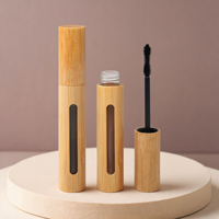 Flacon de mascara cosmétique rond transparent brillant, conteneur pour eye-liner, tubes de mascara vides avec brosse, tube de mascara rose