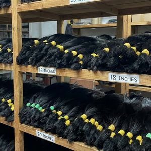 Extensiones de Cabello Humano Virgen Vietnamita Sin Procesar, Cutícula Alineada, Cabello Fino Tipo Bebé, Color Natural, Súper Suave, Brillante y Sedoso - Product Image 1