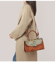 Sac à bandoulière vintage en diamant, sac à main de luxe pour femme, pochette de soirée