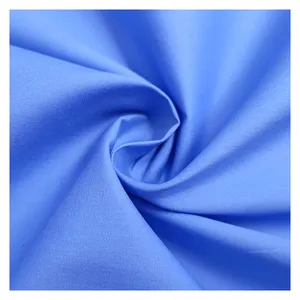 Nhà Cung Cấp Quảng Châu 400 + Màu Dệt Áo Sơ Mi Poplin 100% Cotton Trơn Vải Cho Váy Quần Áo Dệt May