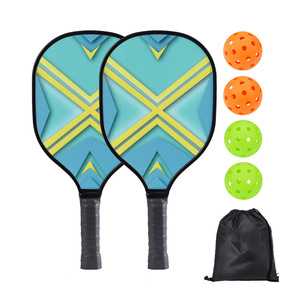 Pickleball Racket Set 2 Rackets 4 Balls <b>Nylon</b> Bag Anti <b>Slip</b> Handle For Outdoor Entertainment - Product Image 1