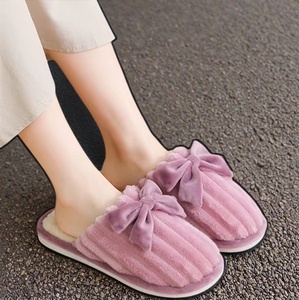 New Cotton Corduroy <b>Slippers</b> Autumn and Winter Warm Non-slip Indoor <b>Slippers</b> Cute Plush <b>Slippers</b> Home - Product Image 6