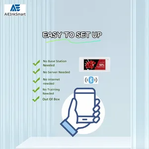 Afficheur numérique E-ink <span class=keywords><strong>ESP</strong></span> SDK de 1,54 pouce pour les magasins de détail, les expositions, les supermarchés, avec mise à jour mobile, IP65, OEM - Product Image 4