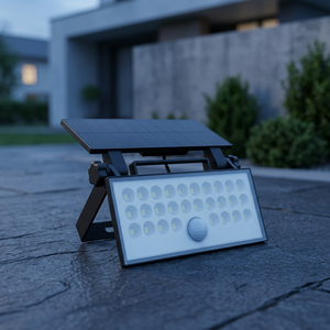 Proiettore LED Solare con Sensore Crepuscolare e di Movimento 10W 4000K IP65 1000 Lumen Angolo di Illuminazione 90° (F-Bright 2075010) - Product Image 2