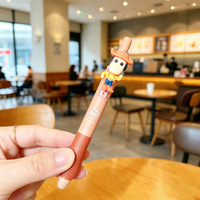 Bolígrafo de Gel Borrable con Diseño de Personajes de Toy Story en 3D, 0.5 mm, Retráctil, Decorativo, para Estudiantes, Material de Escritura