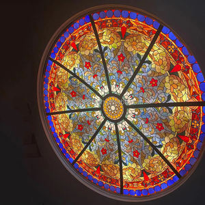 Cúpula de Vidrio Tiffany Personalizada Directamente de Fábrica para Decoración de Techo y Iluminación para Hotel/Villa - Product Image 2