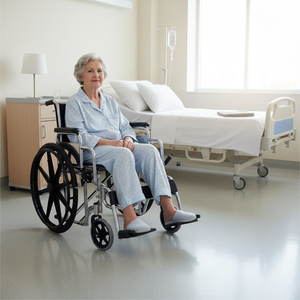 CA928B Heavy Duty <strong>Steel</strong> <strong>Wheelchair</strong> <strong>Chrome</strong> Frame Detachable Armrest Detachable Footrest Heavy Duty Economy <strong>Steel</strong> <strong>Wheelchair</strong> - Product Image 2